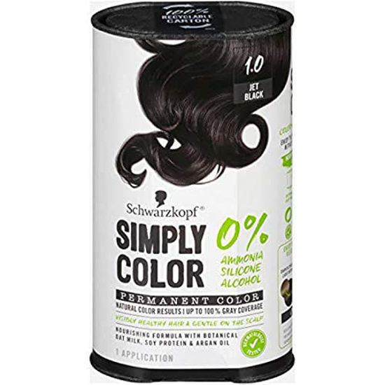 Picture of Schwarzkopf Simply Color Permanent Hair Color, 1.0 Jet Black