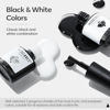 Picture of Modelones Gel Nail Polish Kit, 2 Pcs 15 ml White Black Gel Polish Set Soak Off LED Nail Gel Polish [Long Lasting] [Vegan] Nail Lacquer Nail Art Design Decoration DIY at Home Holiday Beauty Gifts 0.5Oz(Each)