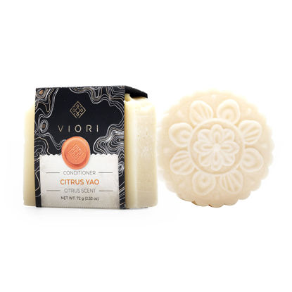 Picture of VIORI Citrus Yao Shampoo & Conditioner Bar Set - Handcrafted with Longsheng Rice Water & Natural Ingredients - Sulfate-free, Paraben-free, Phthalate-free, pH balanced 100% Vegan