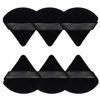 Picture of Pimoys 6 Pieces Powder Puff Face Soft Triangle for Loose and Body Powder, Velour Makeup and Foundation Blending Sponges Set Beauty Blender Tools(Black)