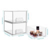 Picture of 2 Pack Stackable Makeup Organizer Storage Drawers, Vtopmart 4.4'' Tall Acrylic Bathroom Organizers，Clear Plastic Storage Bins For Vanity, Undersink, Kitchen Cabinets, Pantry Organization and Storage