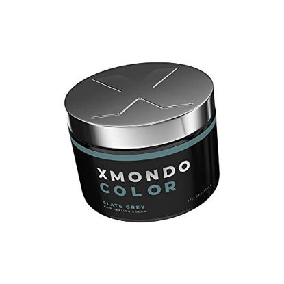 Picture of XMONDO Hair Color Slate Grey Hair Healing Semi Permanent Color | Vegan Formula with Hyaluronic Acid to Retain Moisture, Vegetable Proteins to Revitalize Hair, and Bond Boosting Technology, 8 Fl Oz 1-Pack