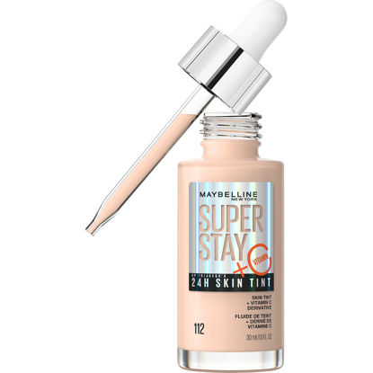 Picture of Maybelline Super Stay Up to 24HR Skin Tint, Radiant Light-to-Medium Coverage Foundation, Makeup Infused With Vitamin C, 112, 1 Count