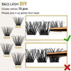 Picture of Lash Clusters B14 D Curl 8-16MIX DIY Eyelash Extensions 72 Clusters Lashes B&Q LASH Volume Individual Lashes Eyelash Clusters Extensions Individual Lashes Cluster DIY at Home (B14,D-8-16MIX)