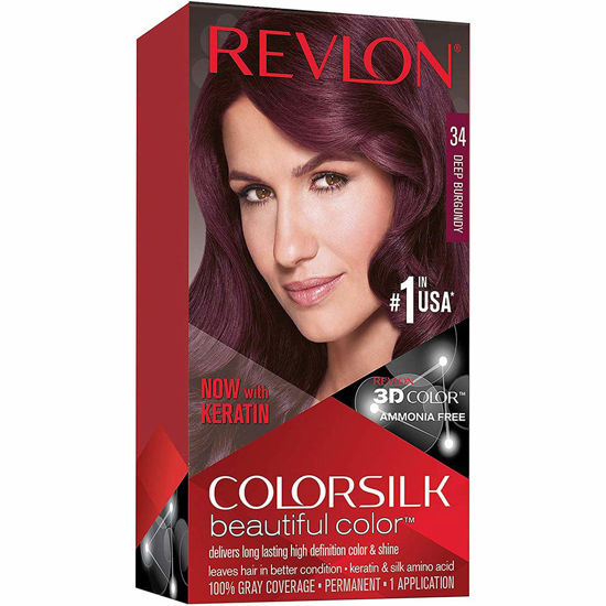 Picture of REVLON Colorsilk Beautiful Color for Unisex 34 Burgundy, DEEP BURGUNDY-34, 1 Count