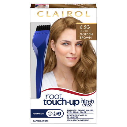 Picture of Clairol Root Touch-Up by Nice'n Easy Permanent Hair Dye, 6.5G Lightest Golden Brown Hair Color, Pack of 1