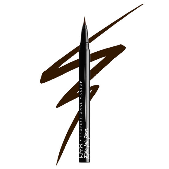 Picture of NYX PROFESSIONAL MAKEUP Epic Ink Liner, Waterproof Liquid Eyeliner - Brown, Vegan Formula