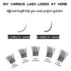 Picture of Cluster Lashes 120 Individual Lashes Clusters Eyelash Extensions DIY Wispy Fluffy Lash Extension Kit with Applicator and Lash Bond and Seal False Eyelashes Natural Look Mix 10-16mm C D Curl-DM01