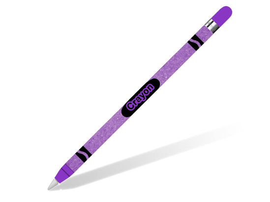 Picture of UniChameleon Crayon Style Printed Wrapping Vinyl Skin Compatible with Apple Pencil Only (1st Generation, Purple)