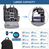 Picture of Cwatcun Camera Backpack Bag Professional for SLR DSLR Mirrorless Camera Waterproof Camera Case Compatible with Sony Canon Nikon Camera and Lens Tripod Accessories (Ⅱ Small Black)