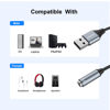 Picture of USB to 3.5mm Jack Audio Adapter,ANDAPA USB to Audio Jack Adapter for Windows Mac Linux PC Laptops Desktops PS5