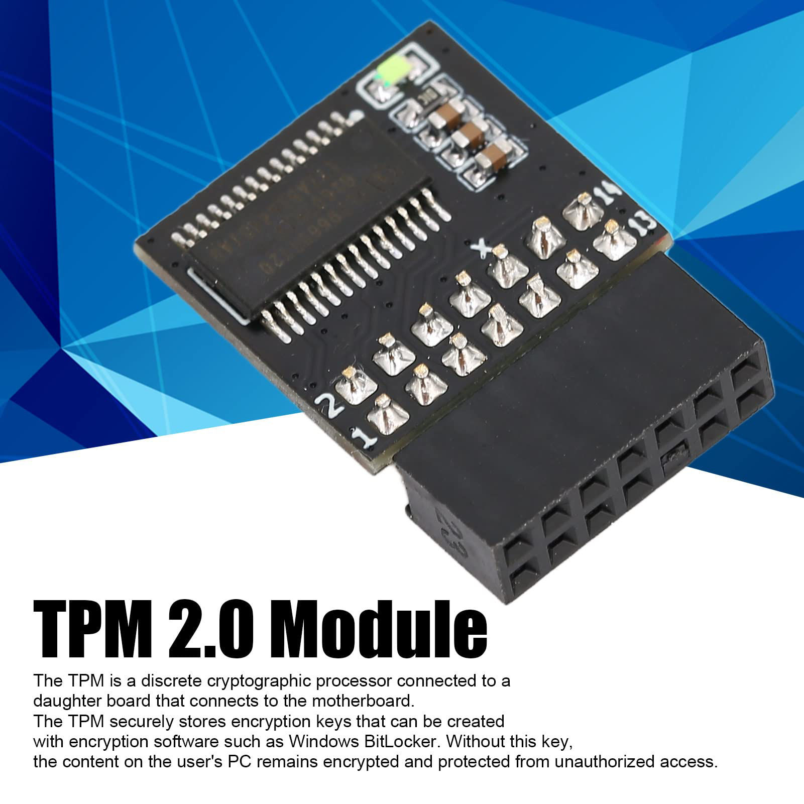 Getuscart Tpm 20 Module Lpc 14 Pin Tpm 20 Remote Card Encryption Security Module For Msi For 3059