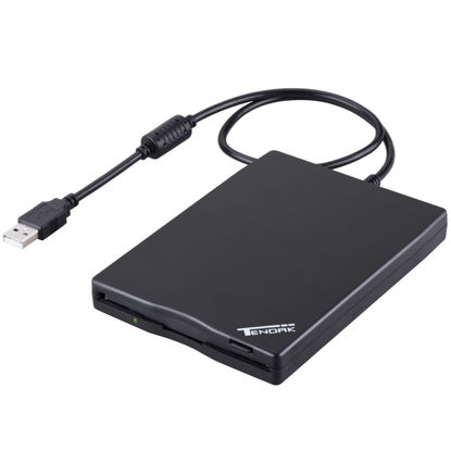 Picture of Tendak USB Floppy Disk Drive - 3.5" Portable USB External 1.44MB FDD Diskette Drive for PC Windows 7/8, Windows XP, Vista,for Mac Plug and Play (Black)