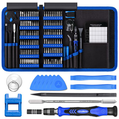 Picture of Precision Screwdriver Set, Unamela 139 in 1 Computer Repair Tool Kit, Magnetic Screwdriver Kit with 120 Bits Compatible for PC Building, Laptop, MacBook, Tablet, iPhone, PS4, Xbox, Game Console