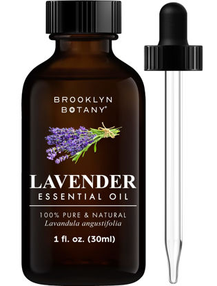 Picture of Brooklyn Botany Lavender Essential Oil - 100% Pure and Natural - Therapeutic Grade Essential Oil with Dropper - Lavender Oil for Aromatherapy and Diffuser - 1 Fl. OZ