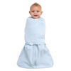 Picture of HALO 100% Cotton Sleepsack Swaddle, 3-Way Adjustable Wearable Blanket, TOG 1.5, Baby Blue, Newborn, 0-3 Months