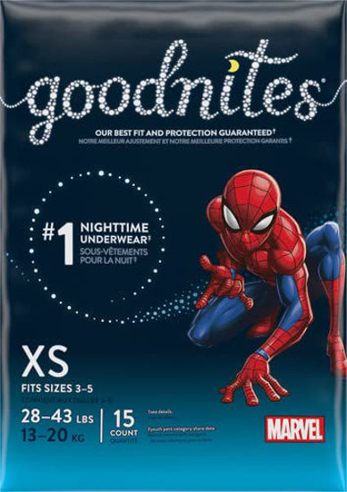 Goodnites Girls' Nighttime Bedwetting Underwear, Size XS (28-43