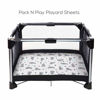 Picture of Stretchy Pack n Play Playard Sheets BROLEX 2 Pack Portable Mini Crib Sheets,Convertible Playard Mattress Cover for Baby Boys Gilrs,Ultra Soft Jersey Knit,Owl & Bear