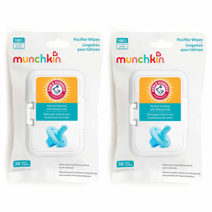 Picture of Munchkin® Arm & Hammer Pacifier Wipes - Safely Cleans Baby and Toddler Essentials, 2 Pack, 72 Wipes