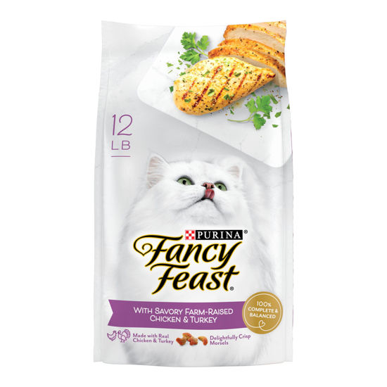 Picture of Purina Fancy Feast Dry Cat Food with Savory Chicken and Turkey - 12 lb. Bag