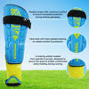 Picture of Vizari Malaga Soccer Shin Guard for Kids| Youth Soccer Shin Guard | Lightweight and Breathable Child Calf Protective Gear Soccer Equipment | Sky/Yellow | XX- Small