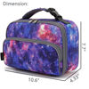 Picture of FlowFly Kids Lunch box Insulated Soft Bag Mini Cooler Back to School Thermal Meal Tote Kit for Girls, Boys, Galaxy