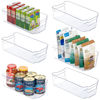 Picture of HOOJO Refrigerator Organizer Bins - 6pcs Clear Plastic Bins For Fridge, Freezer, Kitchen Cabinet, Pantry Organization and Storage, BPA Free Fridge Organizer, 12.5" Long-Medium