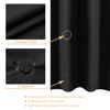 Picture of Mrs Awesome Shower Curtain Liner with 6 Magnets Beige PEVA 8G Thick & Heavy Duty, Waterproof Plastic Shower Curtains for Bathroom, Standard Size 72 x 72 inch, Black