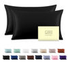 Picture of Silk Pillowcase for Hair and Skin,Soft,Breathable and Sliky 100% Silk Pillowcases King Set of 2,Both Sides Natural Mulberry Silk Pillow Cases with Hidden Zipper(King Size 20"X 36",2pcs)