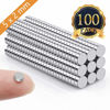 Picture of FINDMAG Refrigerator Mini Magnets, 100 Pack, 5x2mm , Small Little Neodymium Fridge Tiny Magnets for DIY, Whiteboard, Micro Magnets for Office, Crafts