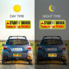 Picture of Student Driver Car Magnet Sticker Signs - Essential Magnetic New Driver Sign for Bumper - 3 Pack, 12 by 4" - Remind Others to Please Be Patient - Bright & Reflective Road Safety Sign for Rookies