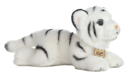 Picture of Aurora® Adorable Miyoni® White Tiger Stuffed Animal - Lifelike Detail - Cherished Companionship - 8 Inches