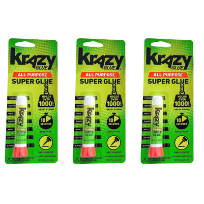 Picture of Krazy Glue Elmer's Original Crazy Super Glue All Purpose Instant Repair, 3 Piece