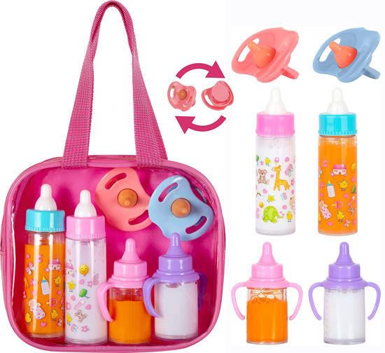 Baby doll store with feeding bottle