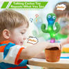 Picture of Dancing Cactus Talking Cactus Baby Toys 6 to 12 Months, Singing Dancing Cactus Mimicking Toy Repeats What You Say & Recording with 120 English Songs and Lighting for Boys and Girls Toys