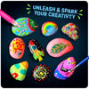 Picture of Kids Rock Painting Kit - Glow in The Dark - Arts & Crafts Gifts for Boys and Girls Ages 4-12 - Craft Activities Kits - Creative Art Toys for 4, 5, 6, 7, 8, 9, 10, 11 & 12 Year Old Kids