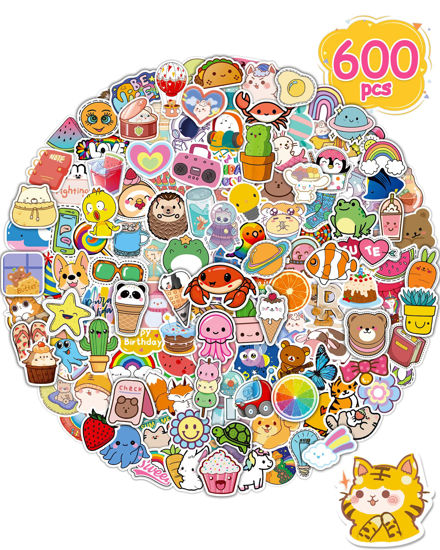 600pcs Water Bottle Stickers, Stickers Bulk for Kids, Adults, Cute Vinyl  Waterproof Stickers for Kids, Hydroflask, Laptop, Skateboard, Mixed  Stickers