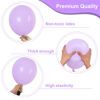 Picture of RUBFAC Pastel Purple Balloons Different Sizes 105pcs 5/10/12/18 Inch for Garland Arch, Purple Latex Balloons for Birthday Baby Shower Wedding Lilac Lavender Balloons Decorations Party Decorations