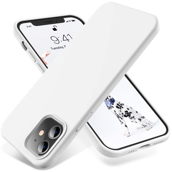 Picture of OTOFLY Compatible with iPhone 12 Case and iPhone 12 Pro Case 6.1 inch(2020),[Silky and Soft Touch Series] Premium Soft Liquid Silicone Rubber Full-Body Protective Bumper Case (White)