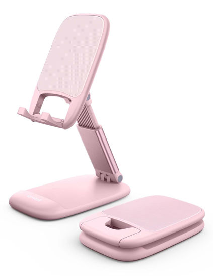 GetUSCart- Lamicall Pink Phone Stand for Desk - Rose Gold Cell Phone Holder  Desktop Pink Desk Accessories Compatible with iPhone 14 Pro Max Plus, 13 12  11 XR X 8 7 6 Plus SE, 4-8'' Smartphone