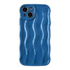 Picture of Caseative Water Ripple Pattern Curly Wave Frame Soft Compatible with iPhone Case (Blue,iPhone 12)