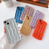 Picture of Caseative Water Ripple Pattern Curly Wave Frame Soft Compatible with iPhone Case (Blue,iPhone 12)