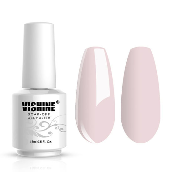 Picture of Vishine Gelpolish Professional UV LED Soak Off Varnish Color Gel Nail Polish Manicure Salon Clear LightPink(1423)