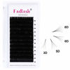 Picture of Eyelash Extension Easy Fan Volume Lashes .03 .05 .07 .10 Thickness FADLASH Rapid Blooming Easy Fan Lash Extensions Volume Lashes Faux Mink Matte Black (0.10-C, 16mm)