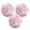 Picture of MainBasics Bath Shower Loofah Sponge Pouf Body Wash Scrubber (Set of 3) (Perfectly Pink)