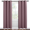 Picture of NICETOWN Dry Rose Room Darkening Curtains for Kitchen, Set of 2, 42 inches Wide by 78 inches Long, Window Treatment Thermal Insulated Solid Grommet Room Darkening Curtains/Drapes for Bedroom