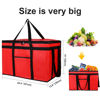 Picture of musbus 2 PACK Extra large XXXL Insulated Food Delivery Bag Cooler Bags Keep Food Warm Catering Therma for doordash Catering Cooler Bags Keep Food Warm Catering Therma Catering Shopper hot RED