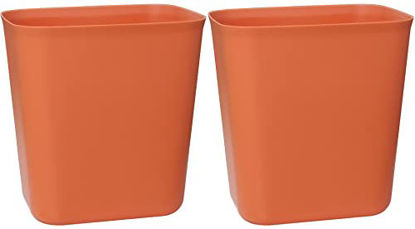 Picture of Nipogear 3.5 Gallons Efficient Trash Can Wastebasket, Fits Under Desk, Kitchen, Home, Office (Orange, 3 Gallons-2 Pack)