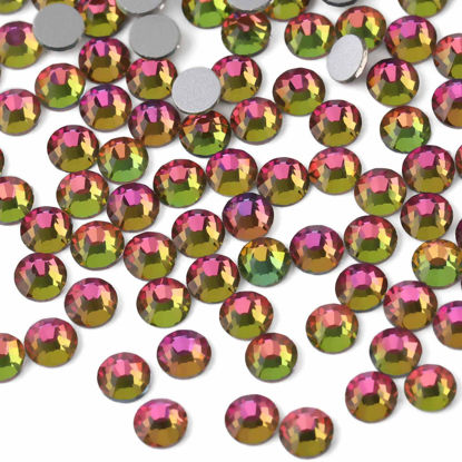 Picture of beadsland Flat Back Crystal Rhinestones Round Gems, Rainbow (2.3-2.5mm) SS8/1440pcs