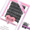 Picture of Cluster Lashes, 72 Pcs Individual Lashes, Lash Clusters DIY Eyelash Extension, Super Thin Band Reusable Soft & Comfortable (Freedom-D-12mm)